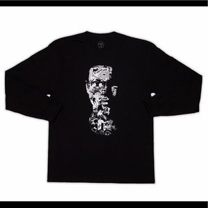 Custom made long sleeve tee shirt. Screen print